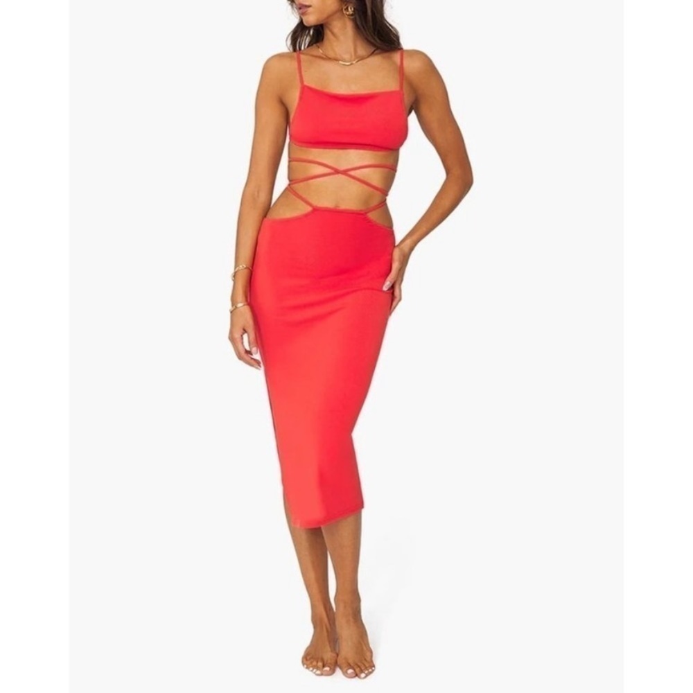 WeWoreWhat Cut out Midi Skirt